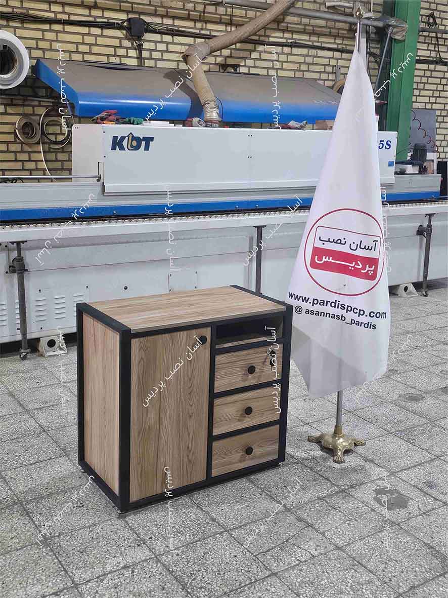  میز ال سه کشو کمددار پروفیل 20*40