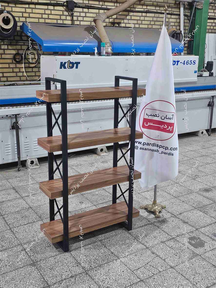  کتابخانه فلزی مدل : 20*40 ایکس دار، 4 طبقه ، ارتفاع 142