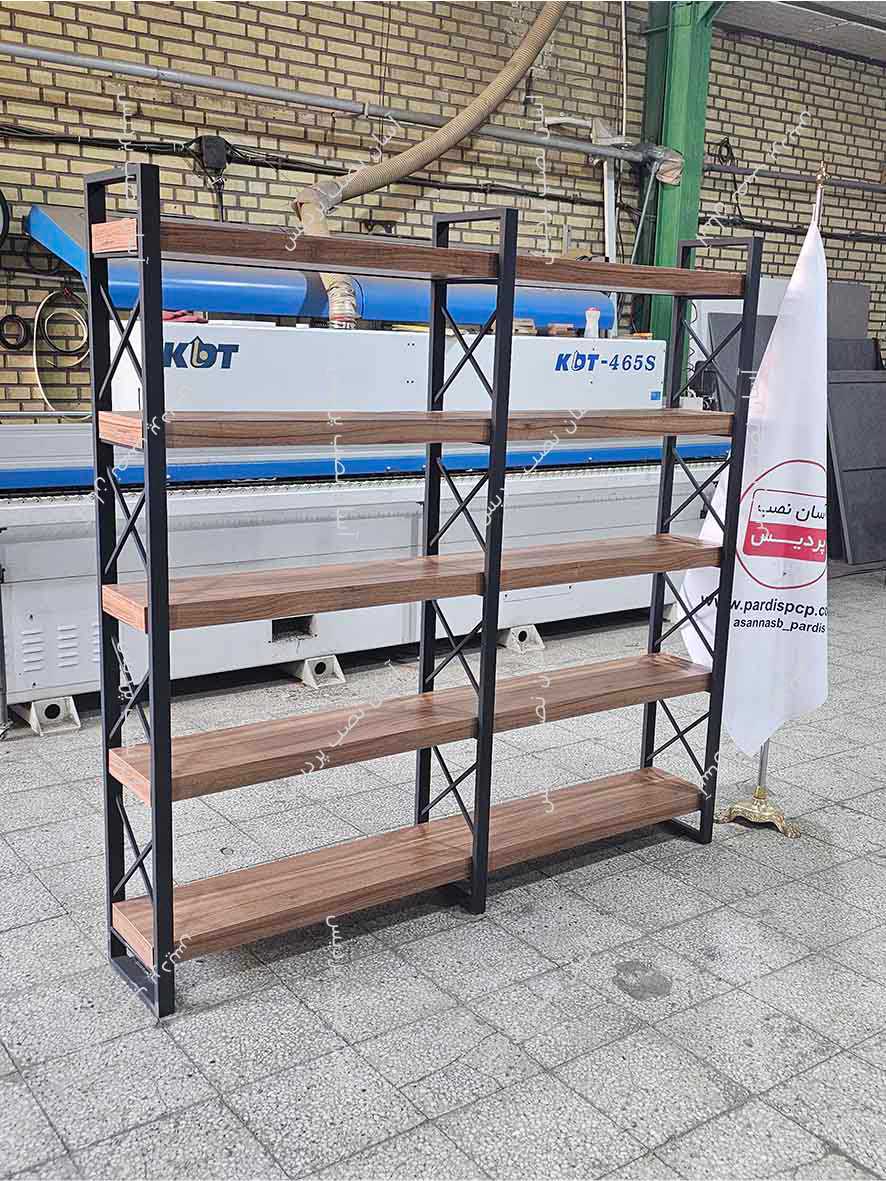 کتابخانه فلزی مدل : سه پایه ، 20*40 ایکس دار طول : 150-180