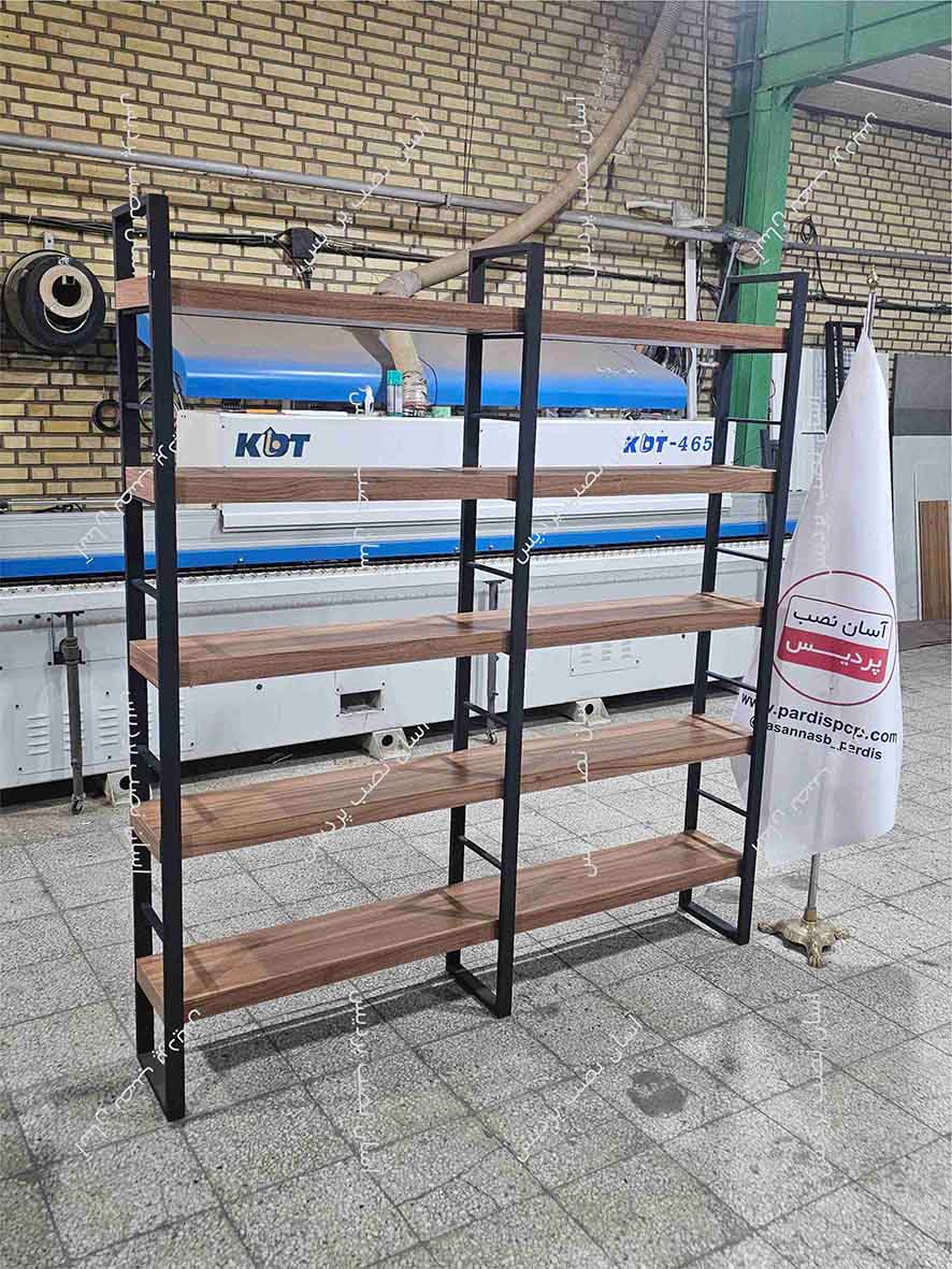 کتابخانه نردبانی سه پایه ، طول 150و 180 ، طبقه ضخامت 6 سانت 4 یا 5 طبقه
