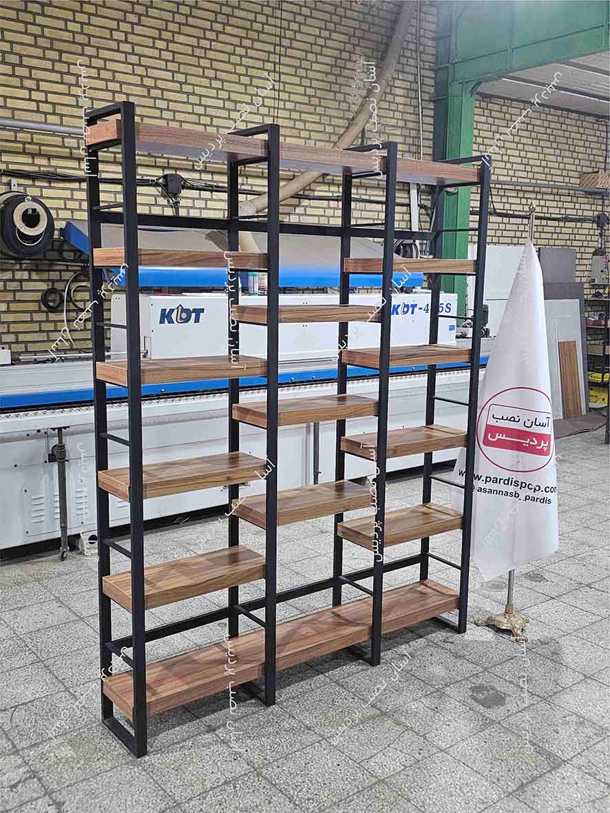 کتابخانه نردبانی 4 پایه - 13 طبقه ، با طبقه ضخامت 6 و 1.6 سانتیمتر 
