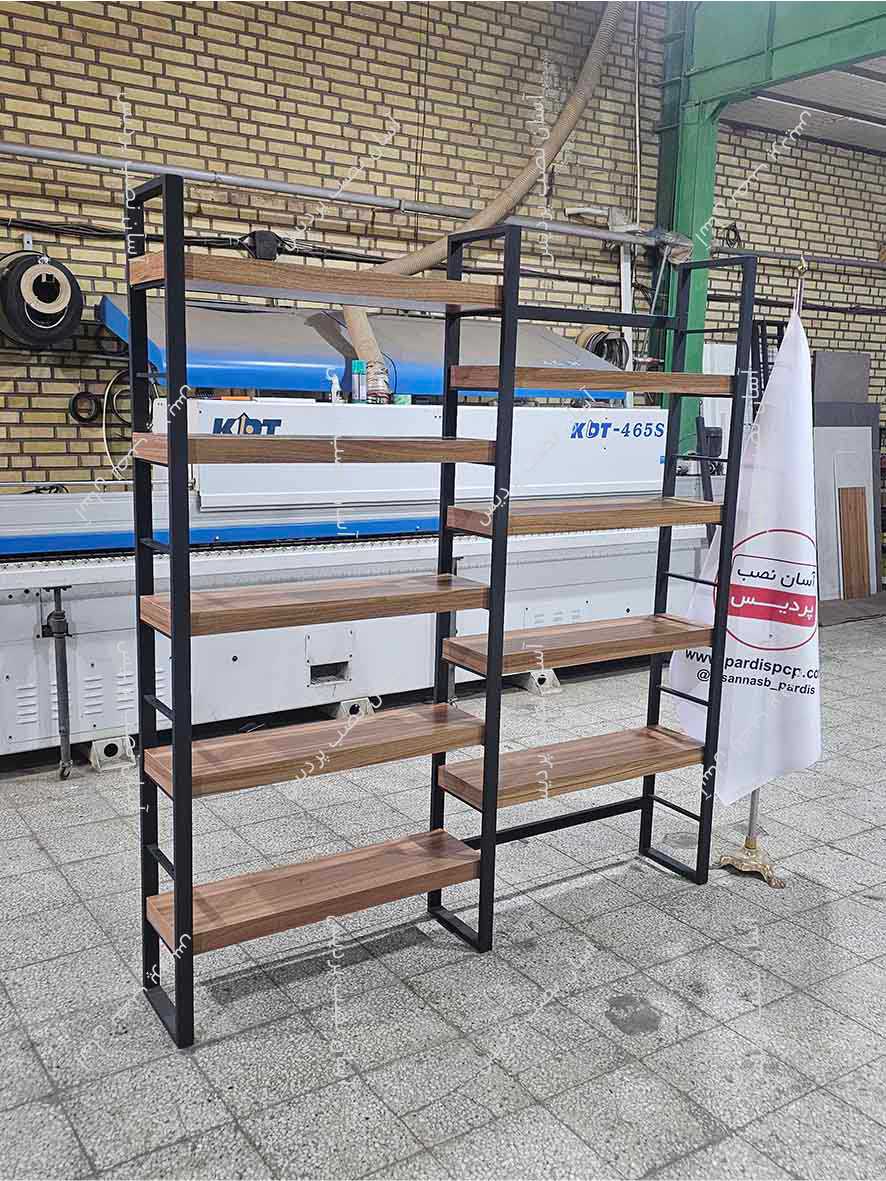 کتابخانه نردبانی 3 پایه -9 طبقه ، به ضخامت 6 طول 60 و 90 سانت