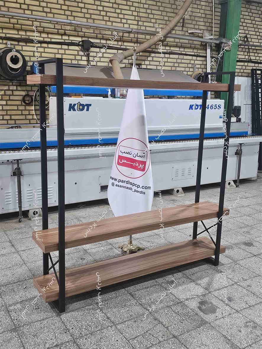 میز تی وی سه طبقه با کتابخانه ، عرض 35 سانت