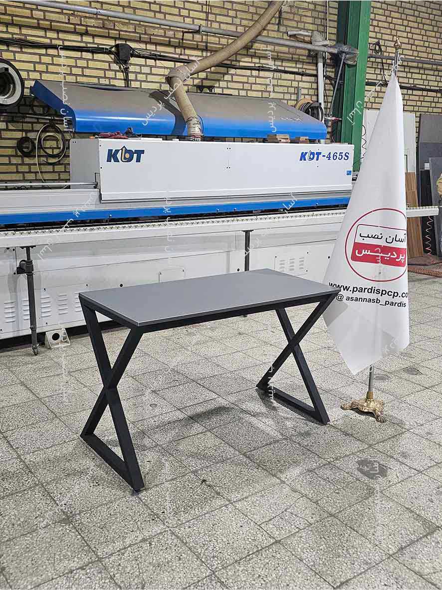 میز پایه فلزی مدل : ساعت شنی ، پرو فیل 30*50 و 20*20