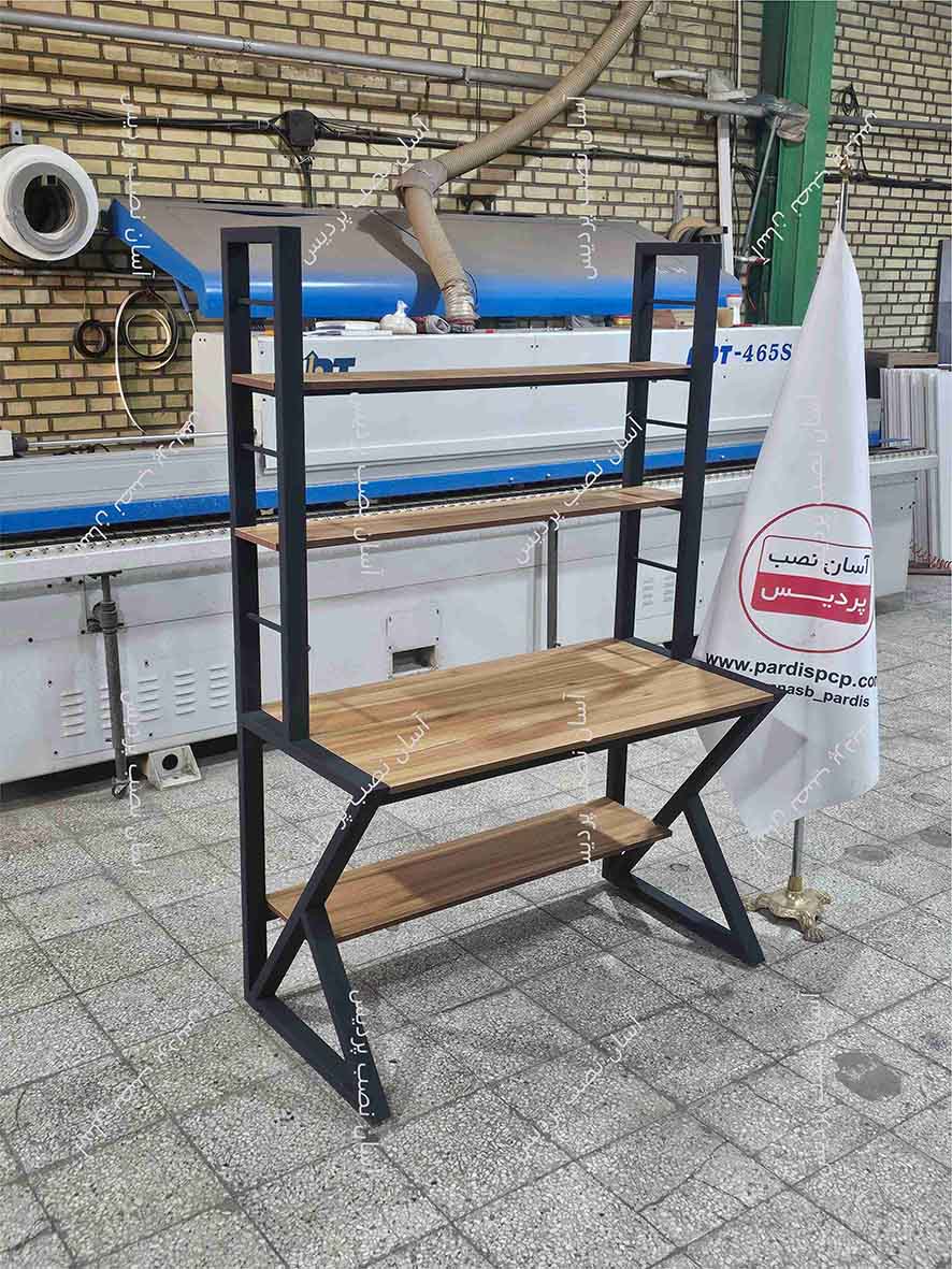 میز پایه فلزی مدل : کتابخانه دار k ، پروفیل 30*50