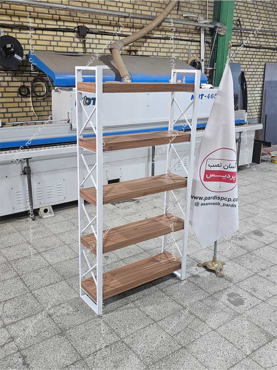 کتابخانه فلزی مدل : 20*40 ایکس دار ، 5 طبقه ، ارتفاع 180